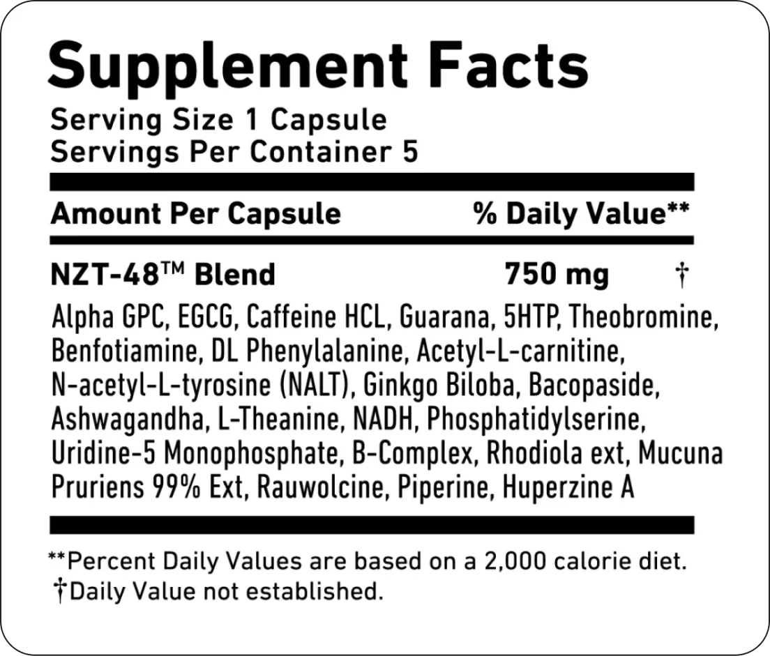 What are the food supplements equivalent to the NZT used in the series “Limitless”?